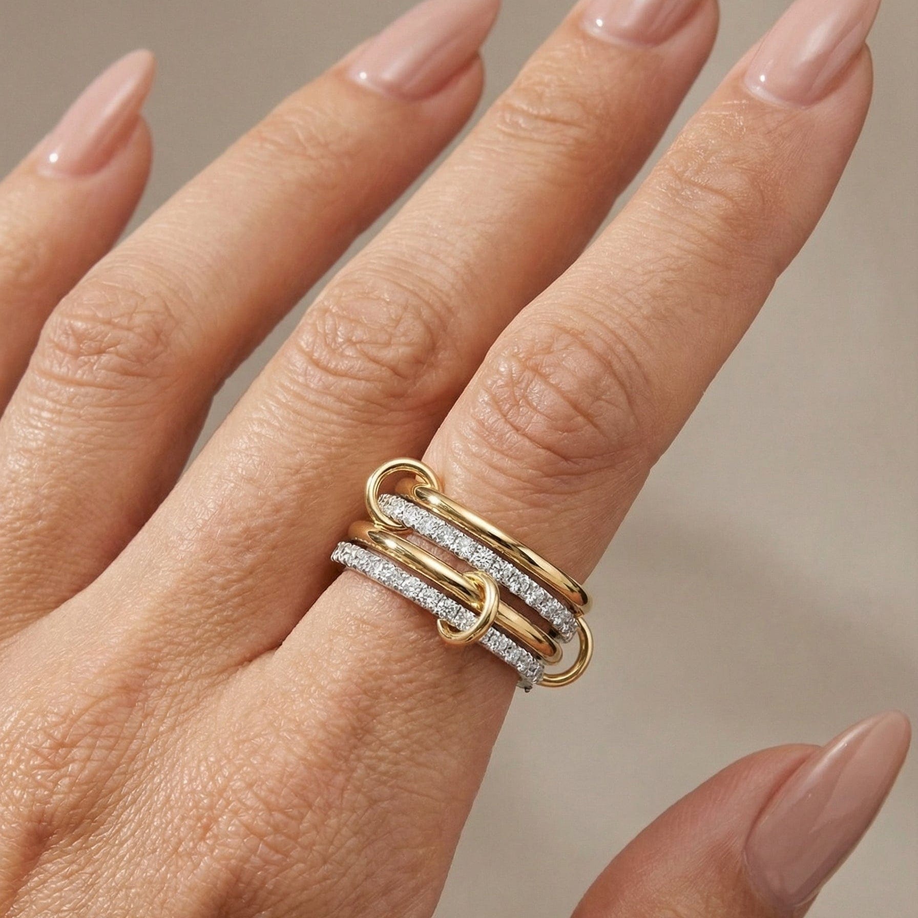 Martha Smith |  Interlocking Crystal Ring