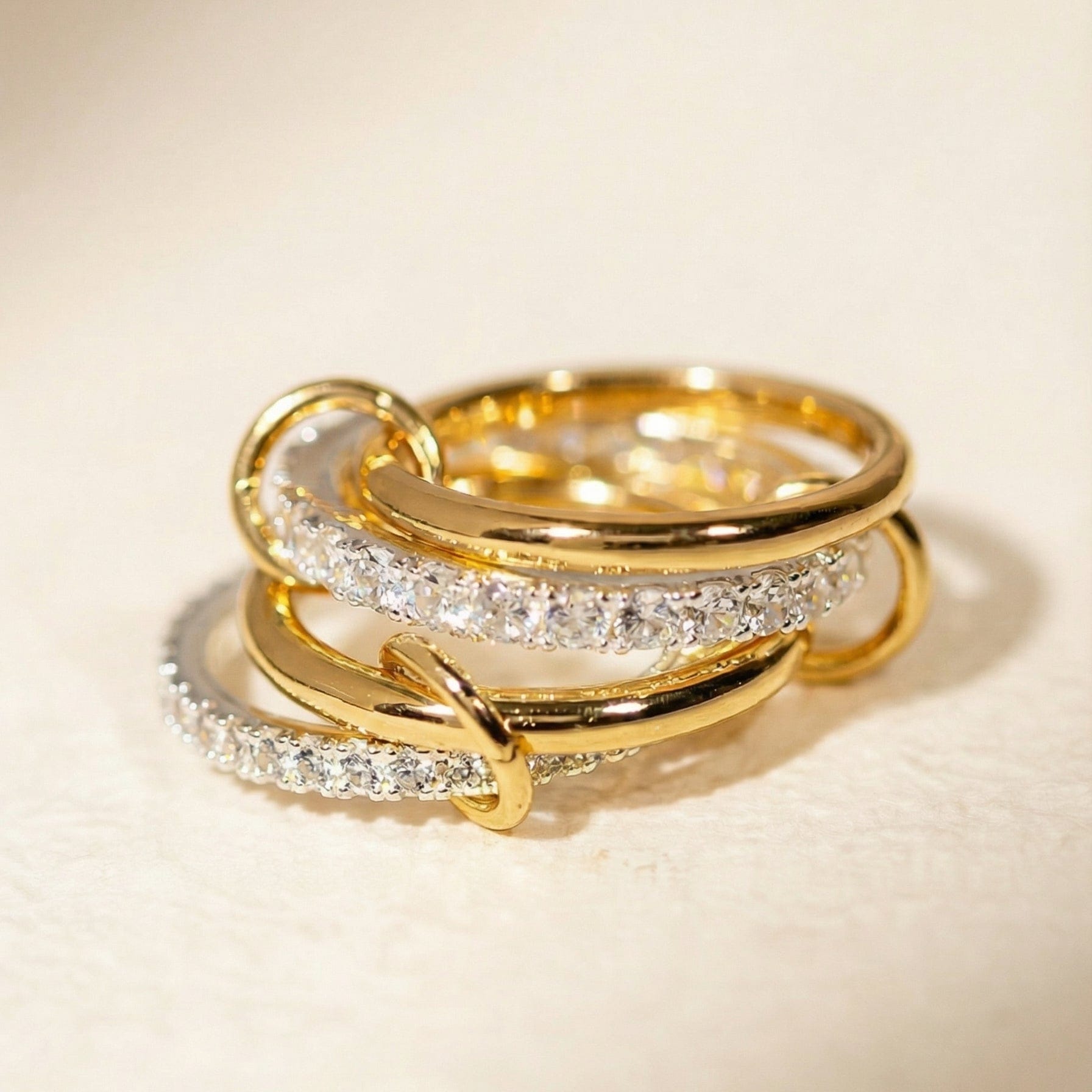 Martha Smith |  Interlocking Crystal Ring