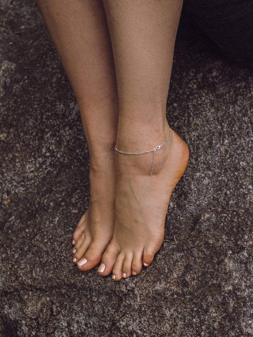 Martha Smith | Fußkette Figarokette | VARIED Silber