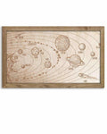 Martha Smith | Wooden picture of Solar System | Oak frame